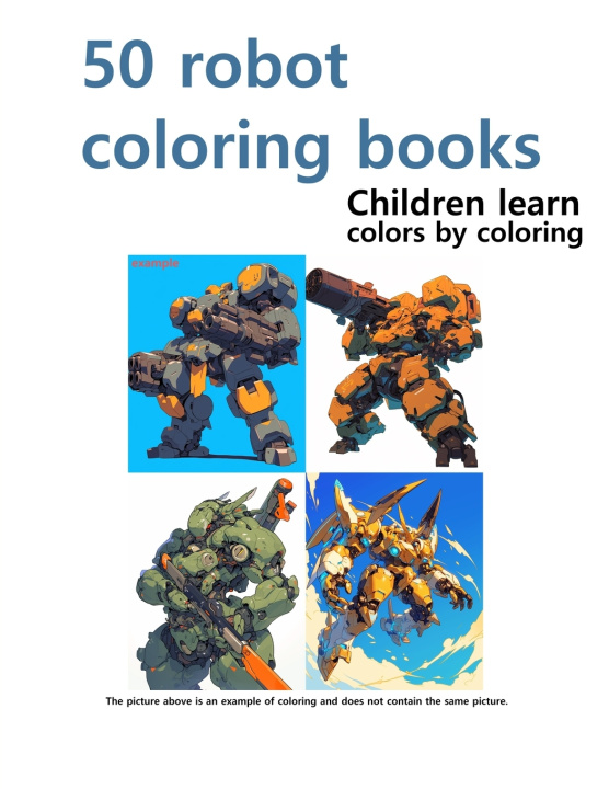 Kniha 50 robot coloring book Yang Jea-ho