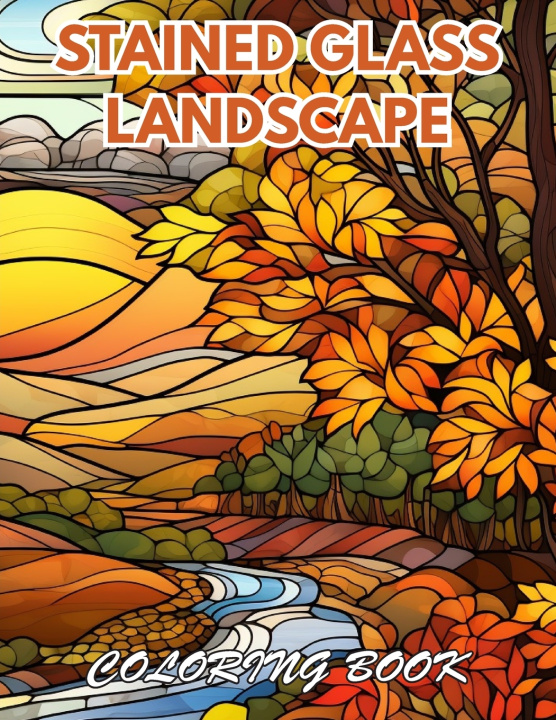 Kniha Stained Glass Landscape Coloring Book Owen Scott