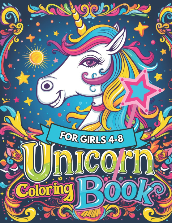 Libro Unicorn Coloring Book for Girls 4-8 Patt Maccoy