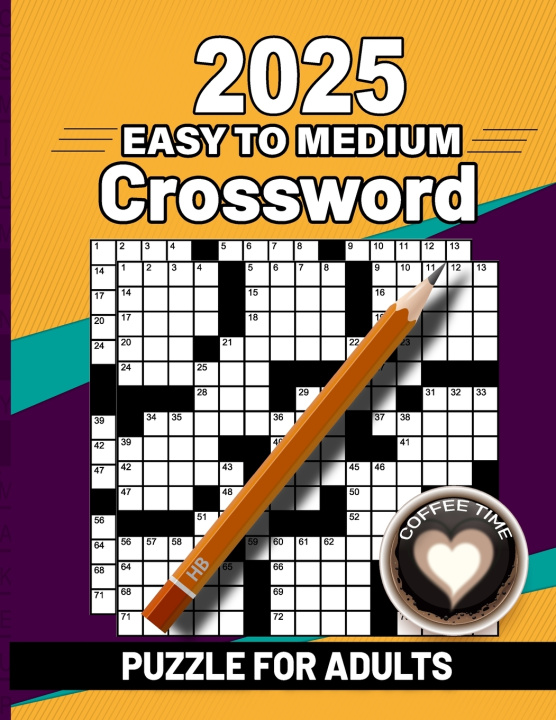 Libro 2025 Easy to Medium Crossword Puzzle Book For Adults Paine Puzzle Press