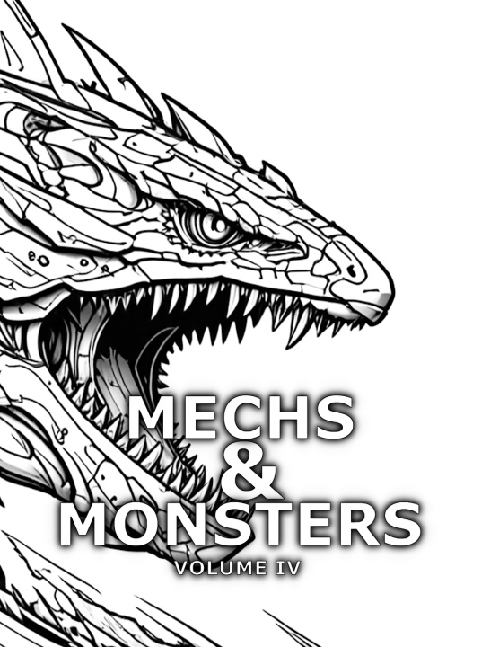 Book MECHS & MONSTERS COLORING BOOK Wayne Mitchell