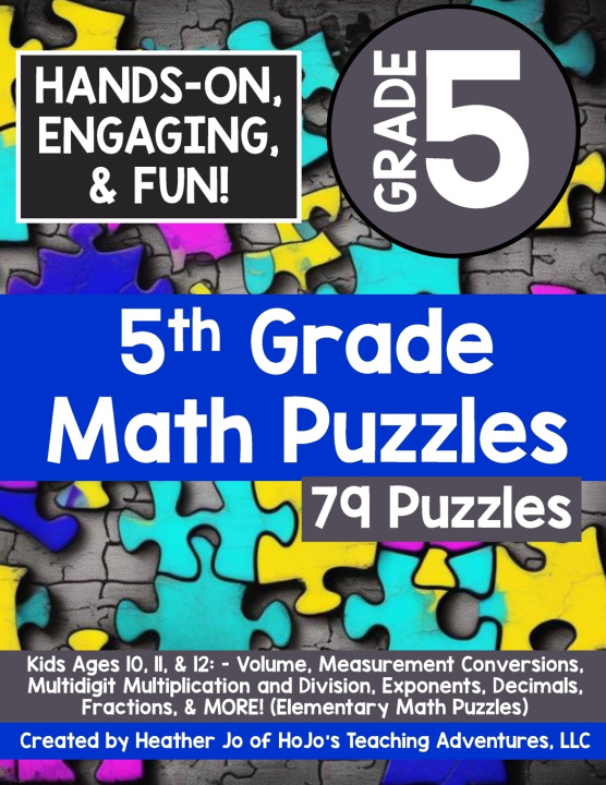 Kniha 5th Grade Math Puzzles Heather Jo