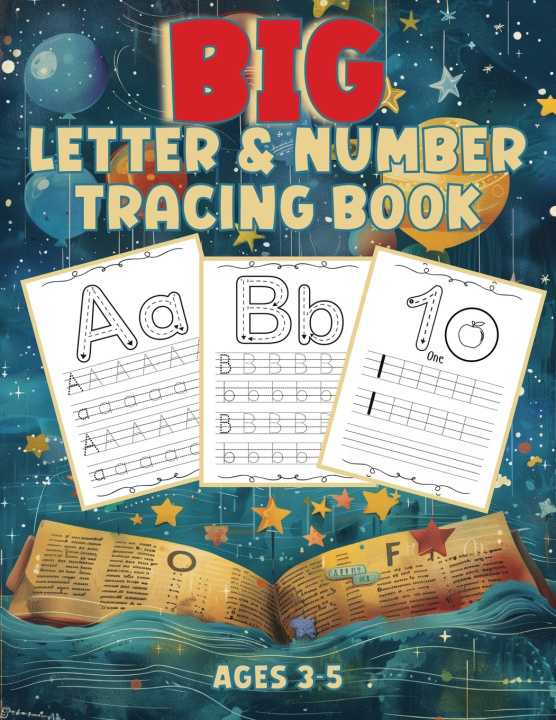 Kniha BIG Letter and Number Tracing Book HueHarmony Books