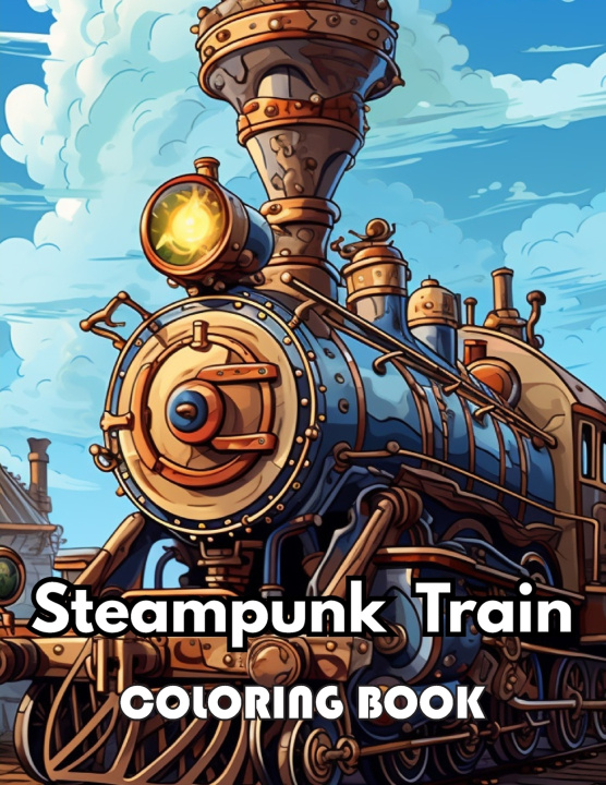 Kniha Steampunk Train Coloring Book Simpson Collen