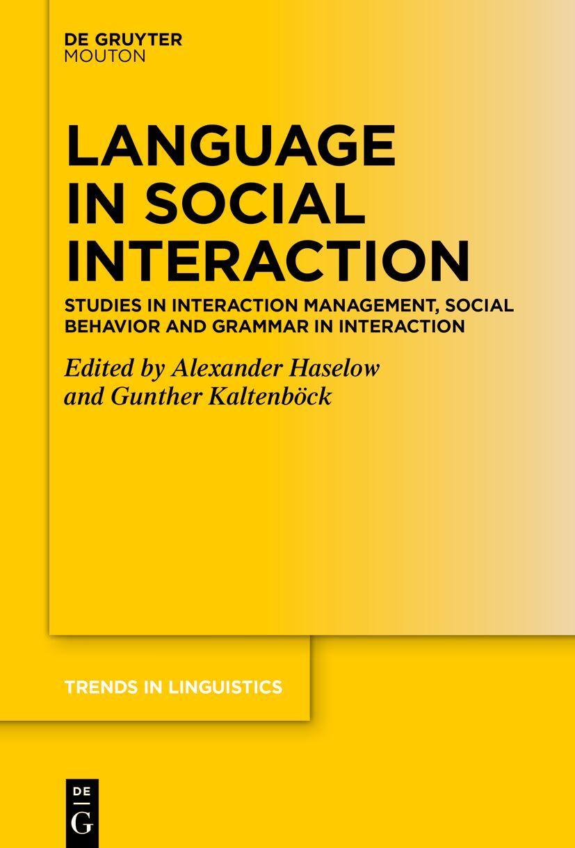 Kniha Language in Social Interaction Alexander Haselow