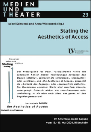 Knjiga Stating the Aesthetics of Access Isabel Schwenk