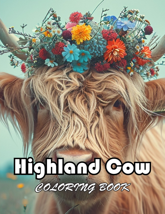 Kniha Highland Cow Coloring Book CHRISTA BACOTE