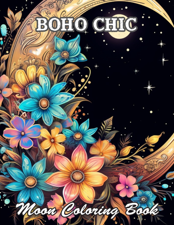 Kniha Boho Chic Moon Coloring Book NINA WRIGHT