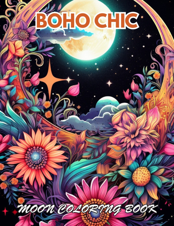 Kniha Boho Chic Moon Coloring Book DOUGLAS BOGGS
