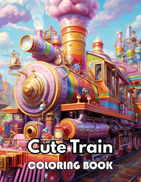 Kniha Cute Train Coloring Book Robert Gary