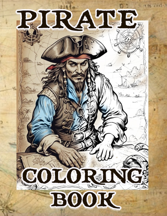 Kniha Pirate Coloring Book Montgomery Harris