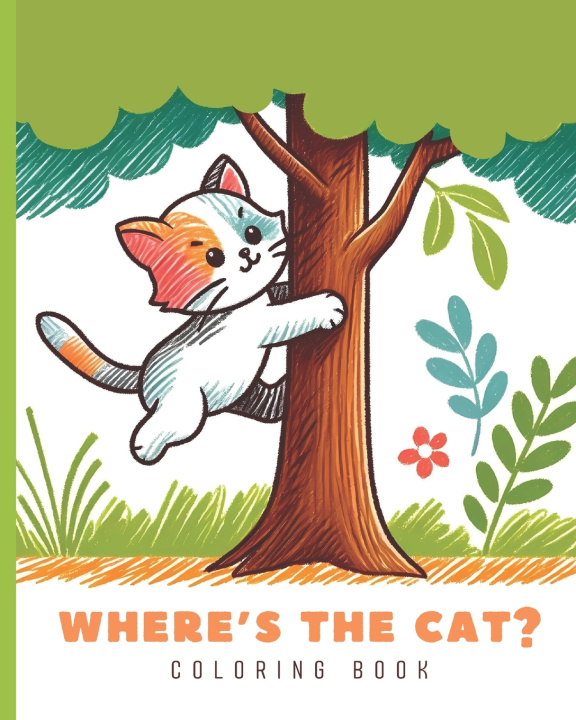 Libro Where's the cat? Cartoon Coloring Book for Kids, Pet Activity Book Boby's World