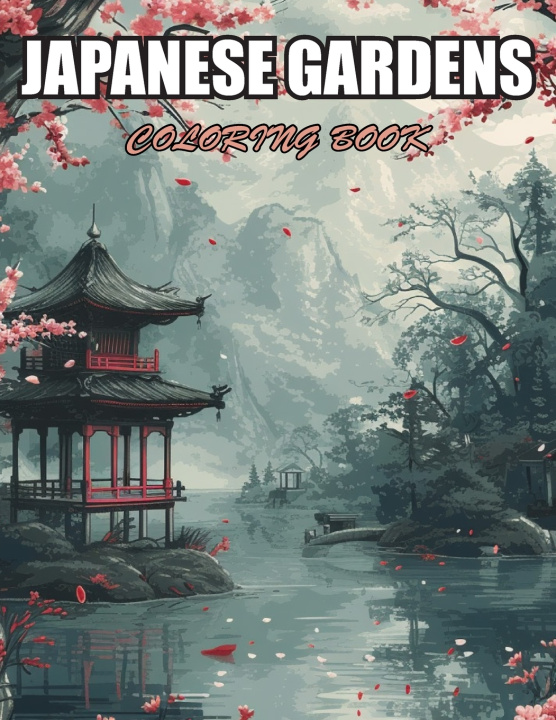 Boek Japanese Gardens Coloring Book DAVID RUTLAND