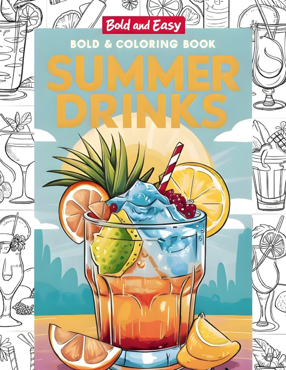 Książka bold and easy coloring book summer drink abderahman el hachimi