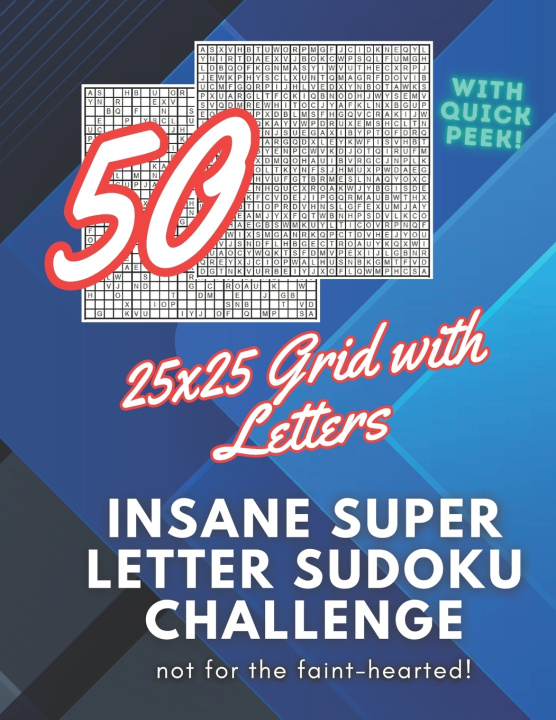Libro 50 INSANE SUPER LETTER SUDOKU CHALLENGE Jing Espinoza
