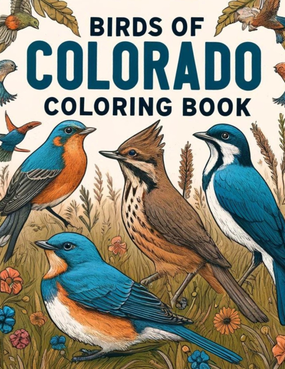 Libro Birds of Colorado Coloring Book Jon Martin