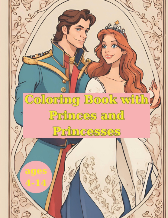 Książka Coloring Book with Princes and Princesses Peter Doodle