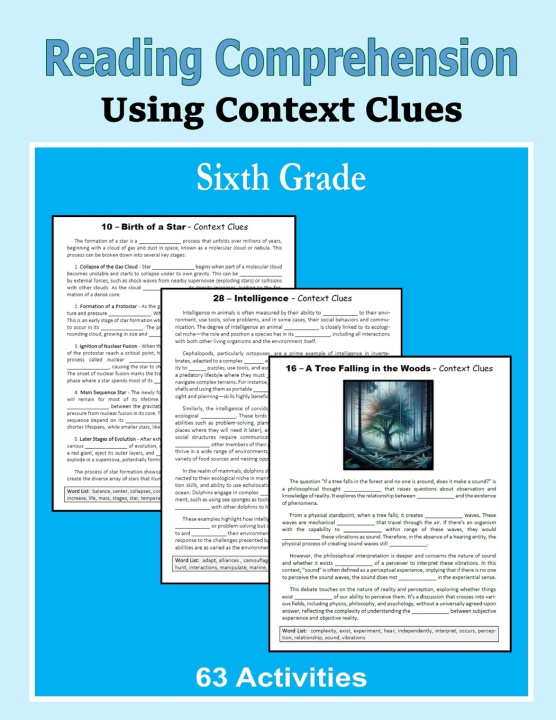 Kniha Reading Comprehension - Using Context Clues - Sixth Grade C. Mahoney