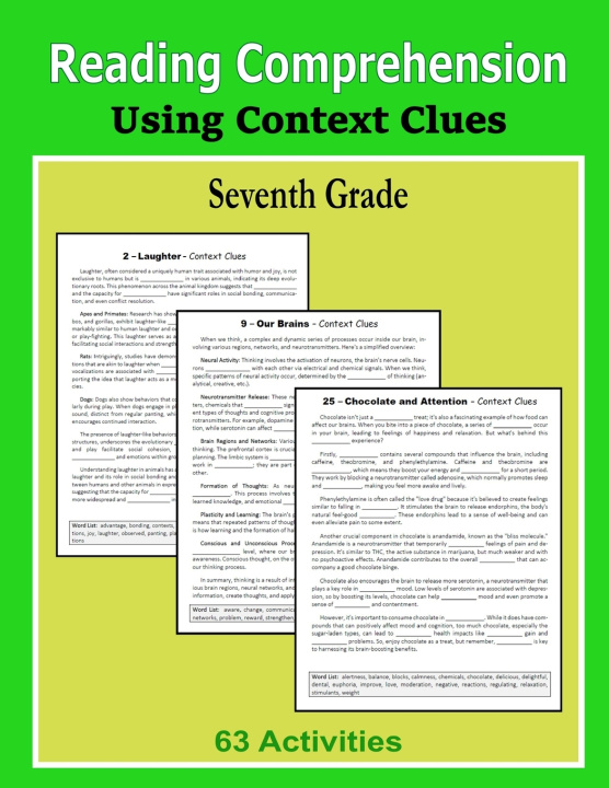 Kniha Reading Comprehension - Using Context Clues - Seventh Grade C. Mahoney
