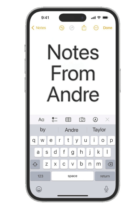 Könyv Notes From Andre Andre Taylor