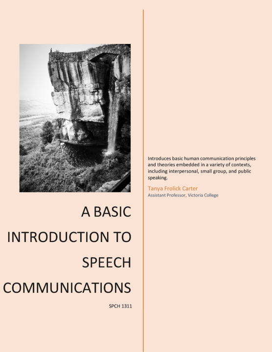 Kniha A Basic Introduction to Speech Communications Tanya Frolick Carter