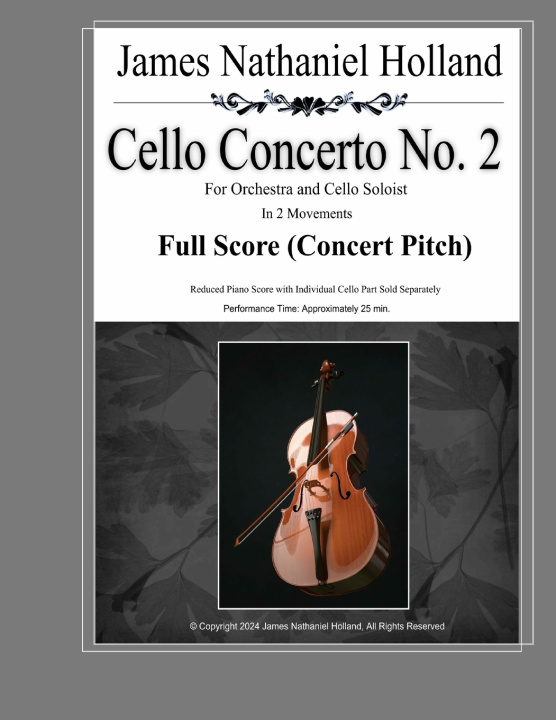 Kniha Cello Concerto No. 2 James Nathaniel Holland