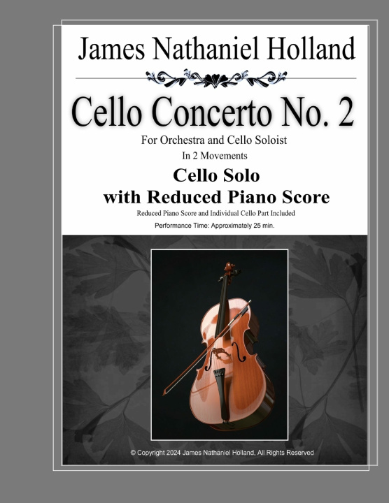 Kniha Cello Concerto No. 2 James Nathaniel Holland