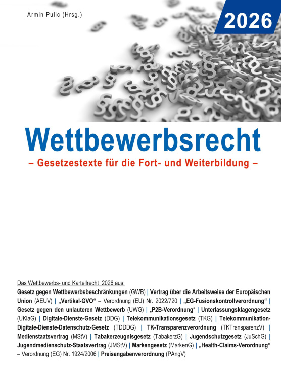 Книга Wettbewerbsrecht 2026 Armin Pulic