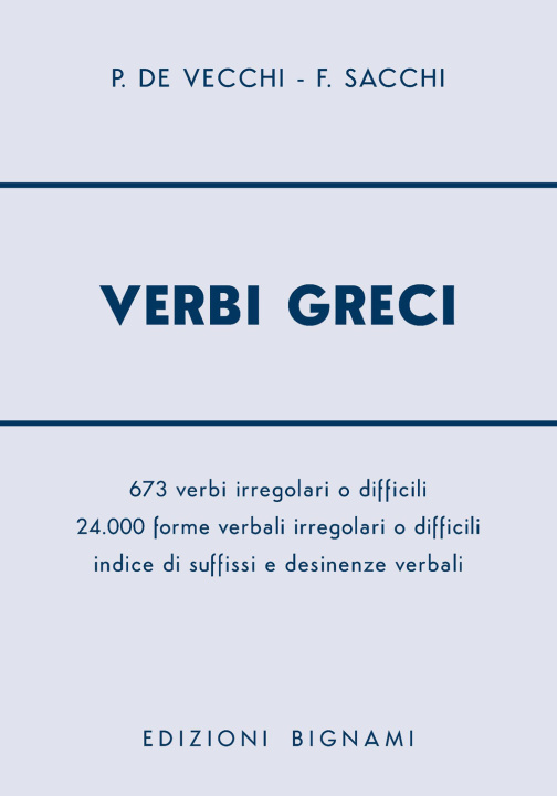 Книга Verbi greci Piero De Vecchi