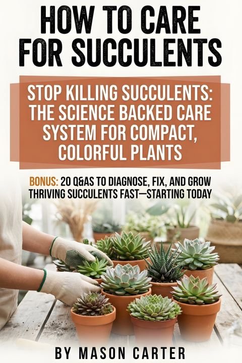 Kniha How to Care For Succulents Mason Carter
