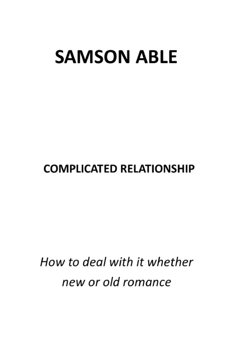 Kniha COMPLICATED RELATIONSHIP SAMSON ABLE