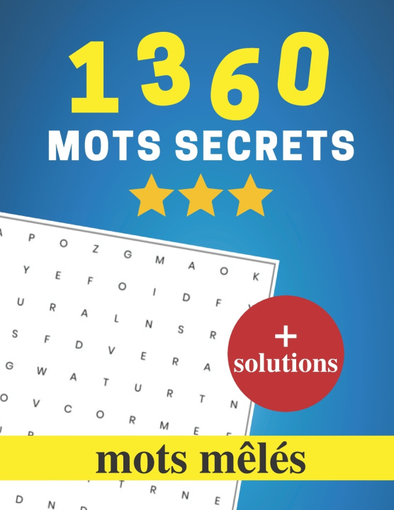 Libro 1360 mots secrets | mots mêlés | + solutions Plj Editions