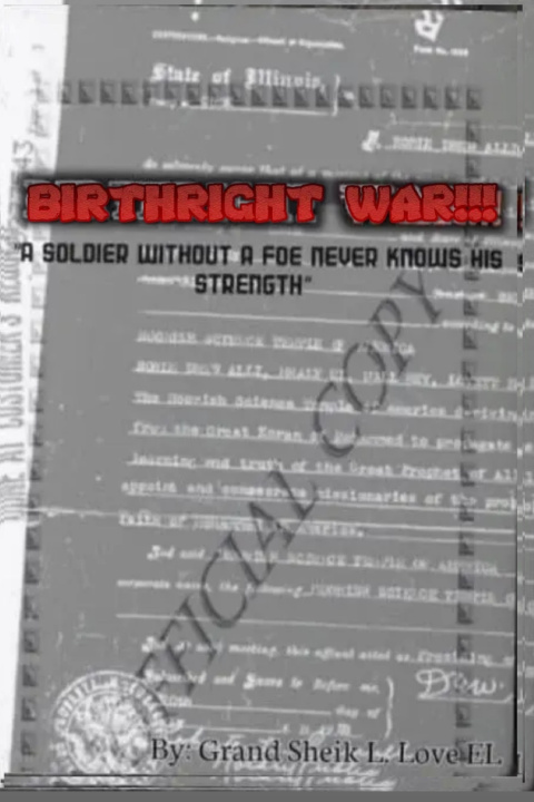 Kniha BIRTHRIGHT WAR Grand Sheik Lyonel Love El
