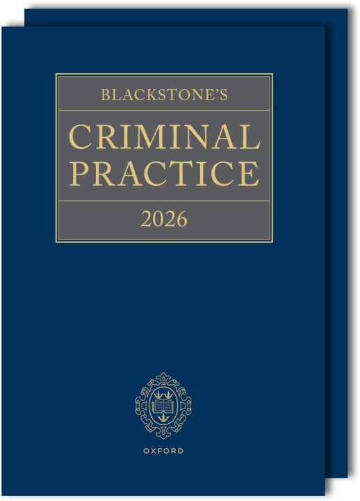 Knjiga Blackstones Criminal Practice 2026 Supplement 1 Pack 