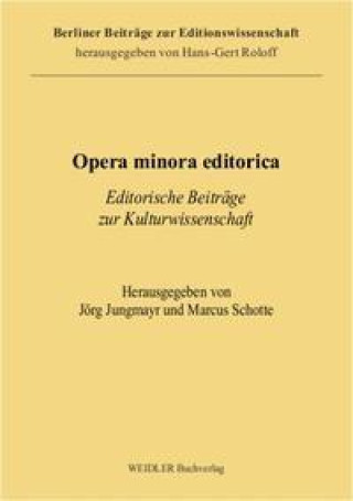 Kniha Opera minora editorica Marcus Schotte