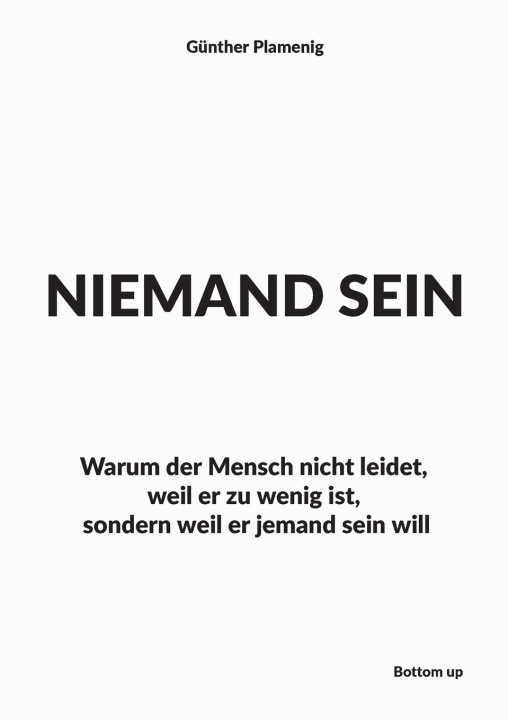 Knjiga NIEMAND SEIN Günther Plamenig