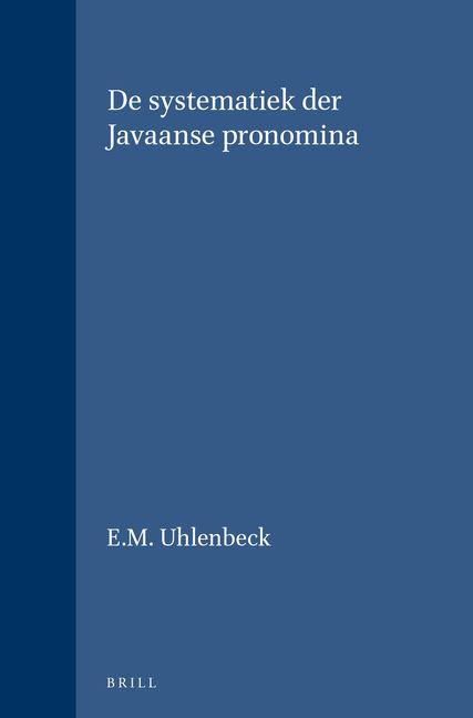 Kniha de Systematiek Der Javaanse Pronomina 