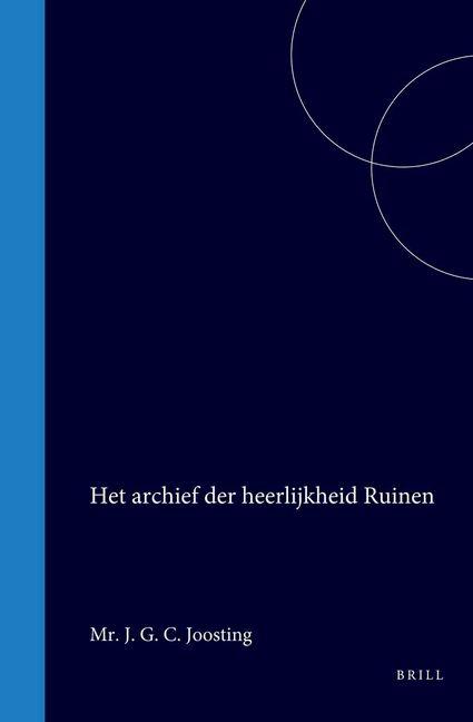 Libro Het Archief Der Heerlijkheid Ruinen 