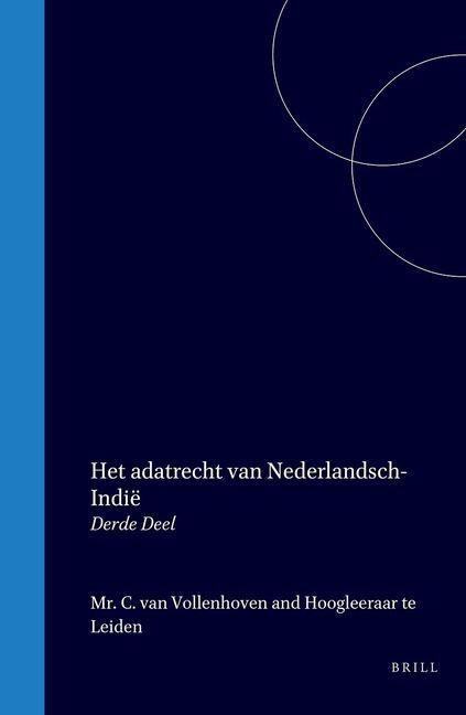 Kniha Het Adatrecht Van Nederlandsch-Indië 