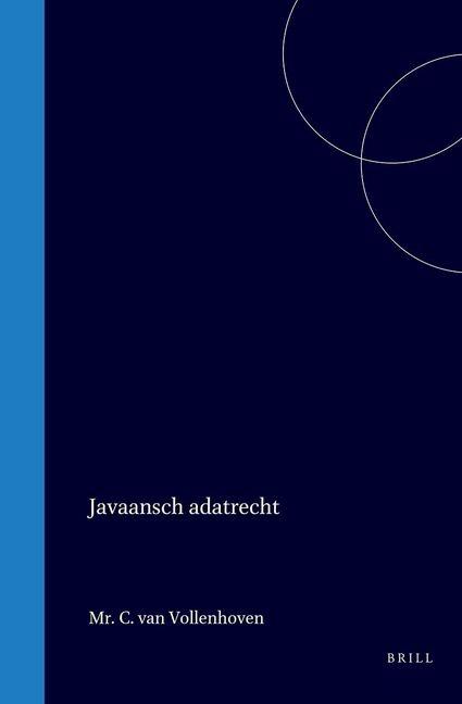 Kniha Javaansch Adatrecht 
