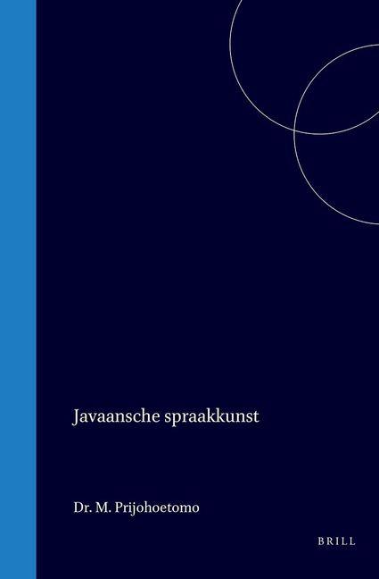 Knjiga Javaansche Spraakkunst 