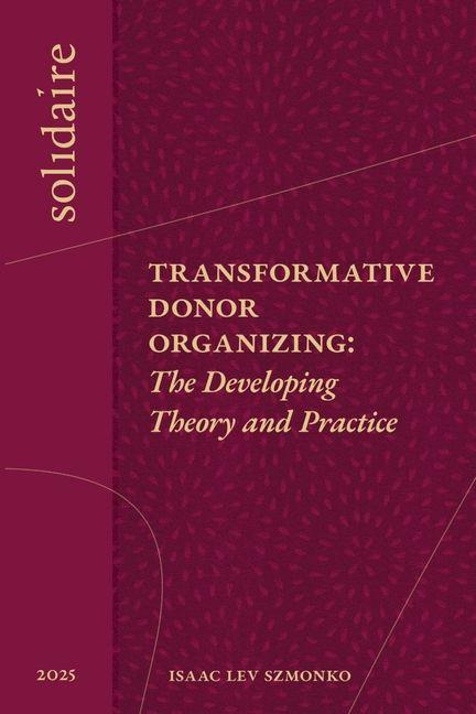 Kniha Transformative Donor Organizing 
