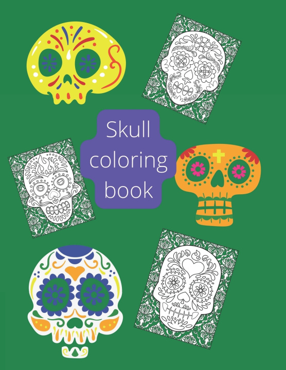 Книга Skull Coloring Book, Size A 4 Emilcen Emi