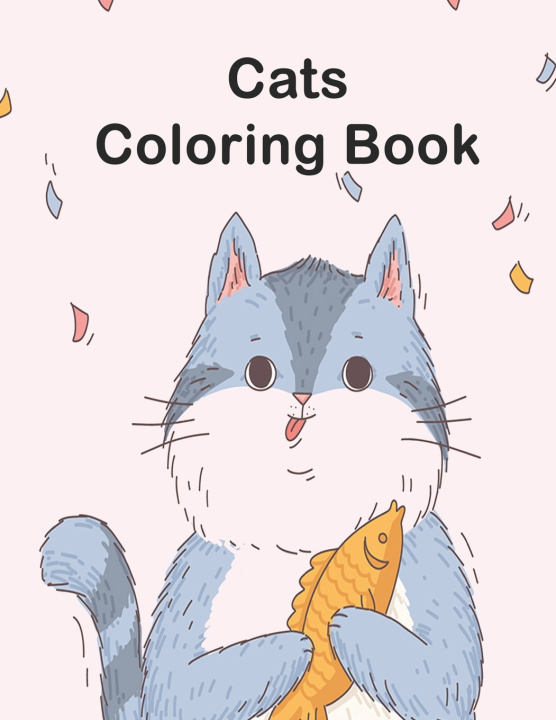 Book Cats Coloring Book Oussama Zinaoui