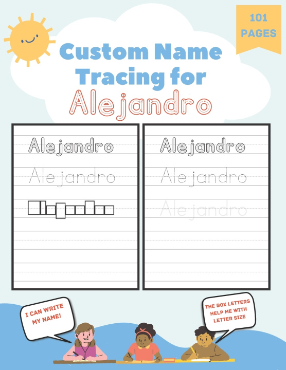 Kniha Custom Name Tracing for Alejandro Poppy Blaze