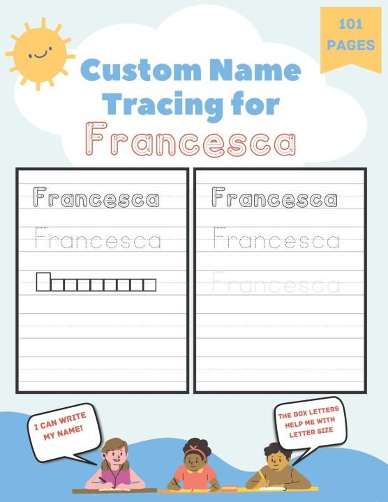 Book Custom Name Tracing for Francesca Poppy Blaze