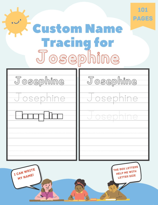 Knjiga Custom Name Tracing for Josephine Poppy Blaze