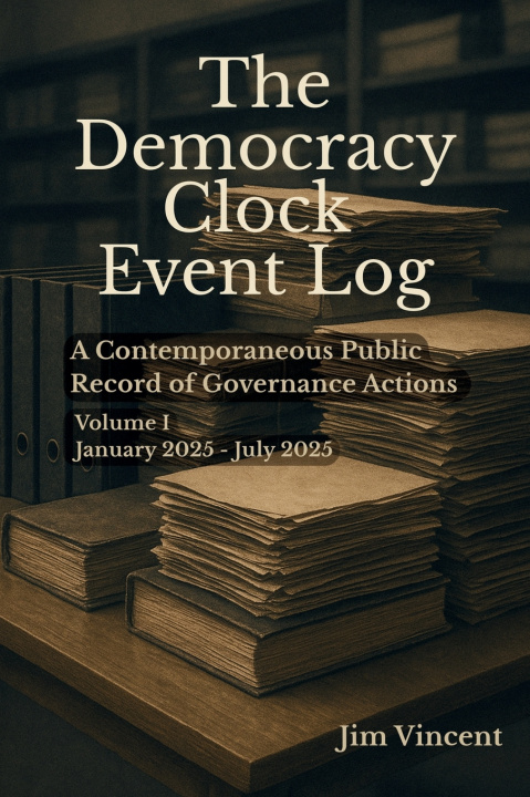 Book The Democracy Clock Event Log Jim Vincent