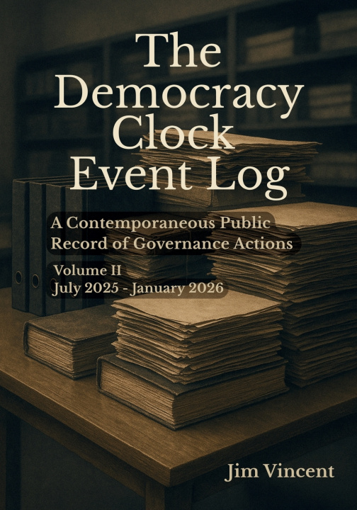 Boek The Democracy Clock Event Log Jim Vincent