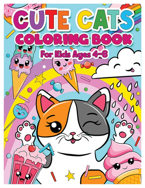 Knjiga Cute Cats Coloring Book for Kids Ages 4-8 Benmore Book